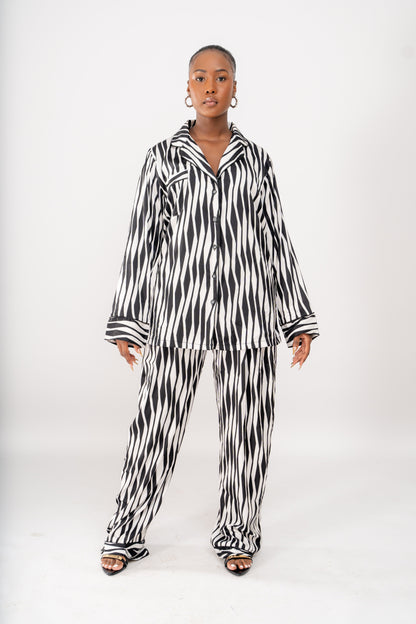 'It Girl' Zebra Silk Set