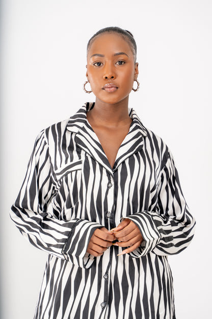 'It Girl' Zebra Silk Set